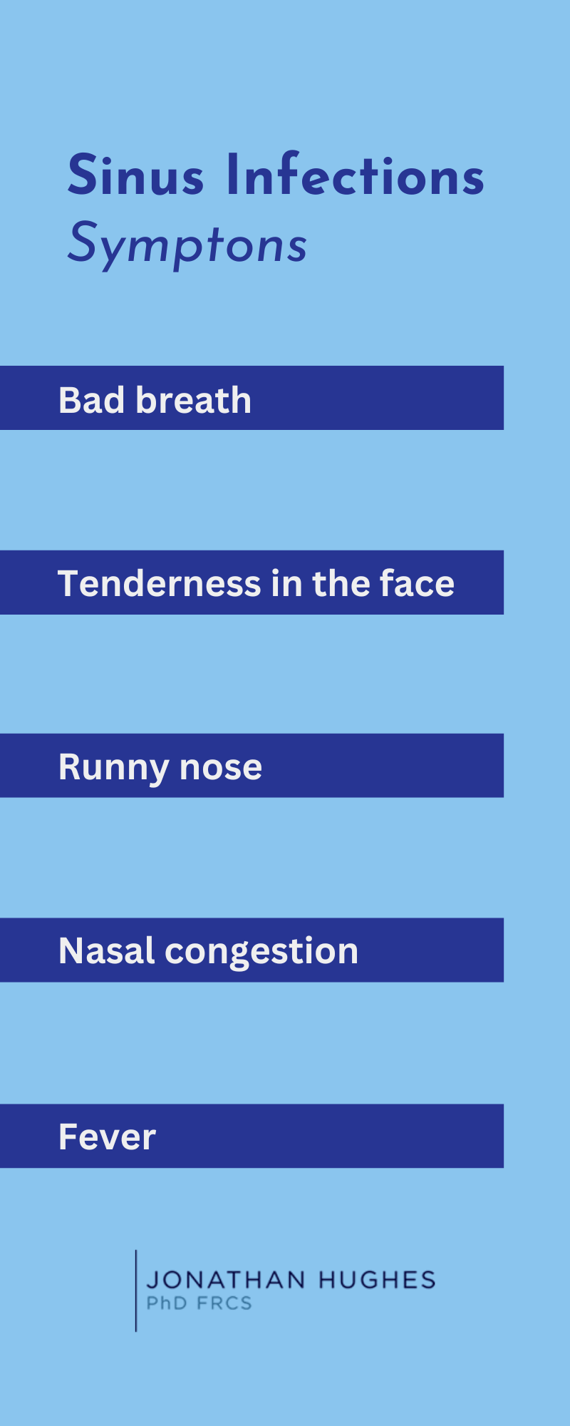 Sinus infection symptoms explained by London ENT Jonathan Hughes 